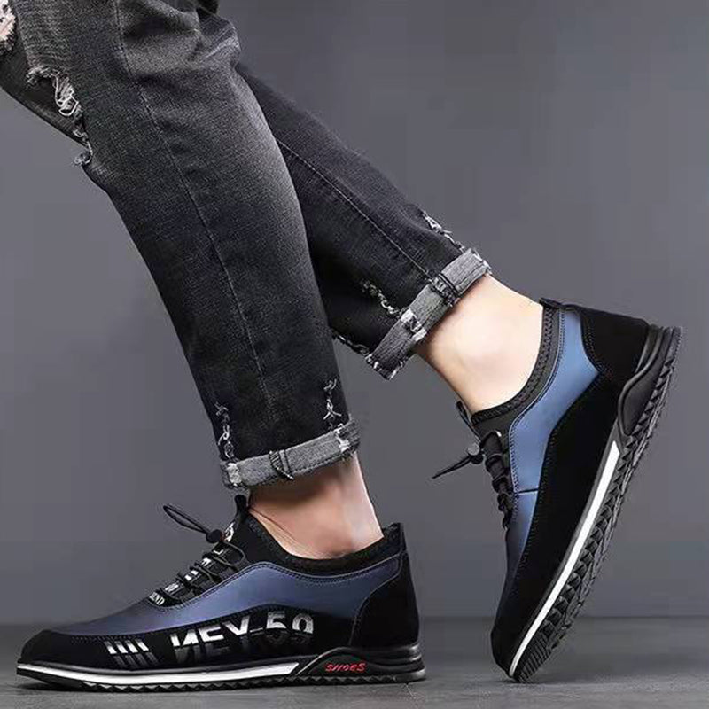 Letter Print Sneakers Men No Tie Outdoor Running Sports Shoes