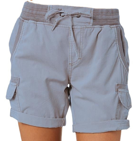 Women's Casual High Waist Cargo Shorts