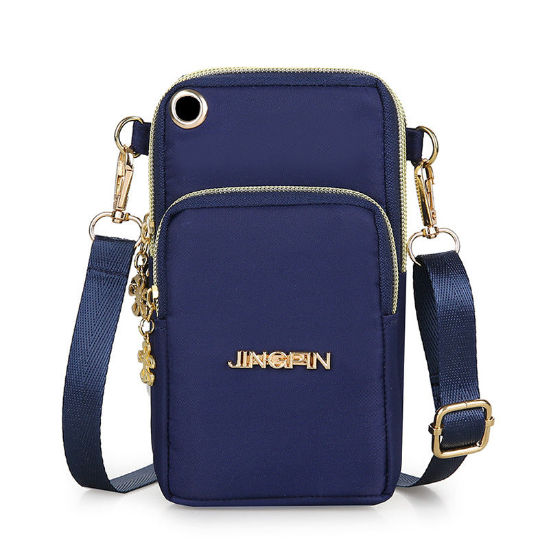 Mobile Phone Bag Women Shoulder Bag 3-layer Zipper Design Small Crossbody Shouder Bags Wallet Coin Purse