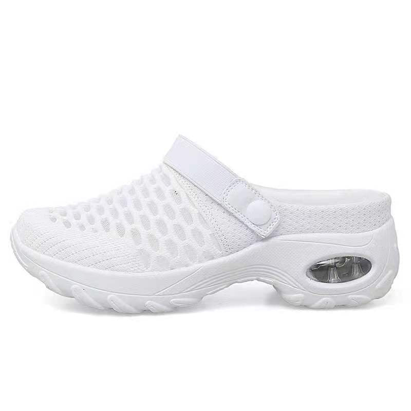 Spring And Summer Daily One Pedal Half Drag Breathable Light Air Cushion Women Sandals