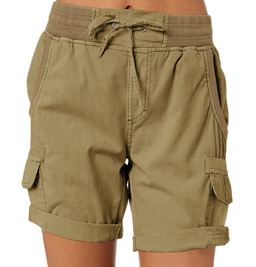 Women's Casual High Waist Cargo Shorts