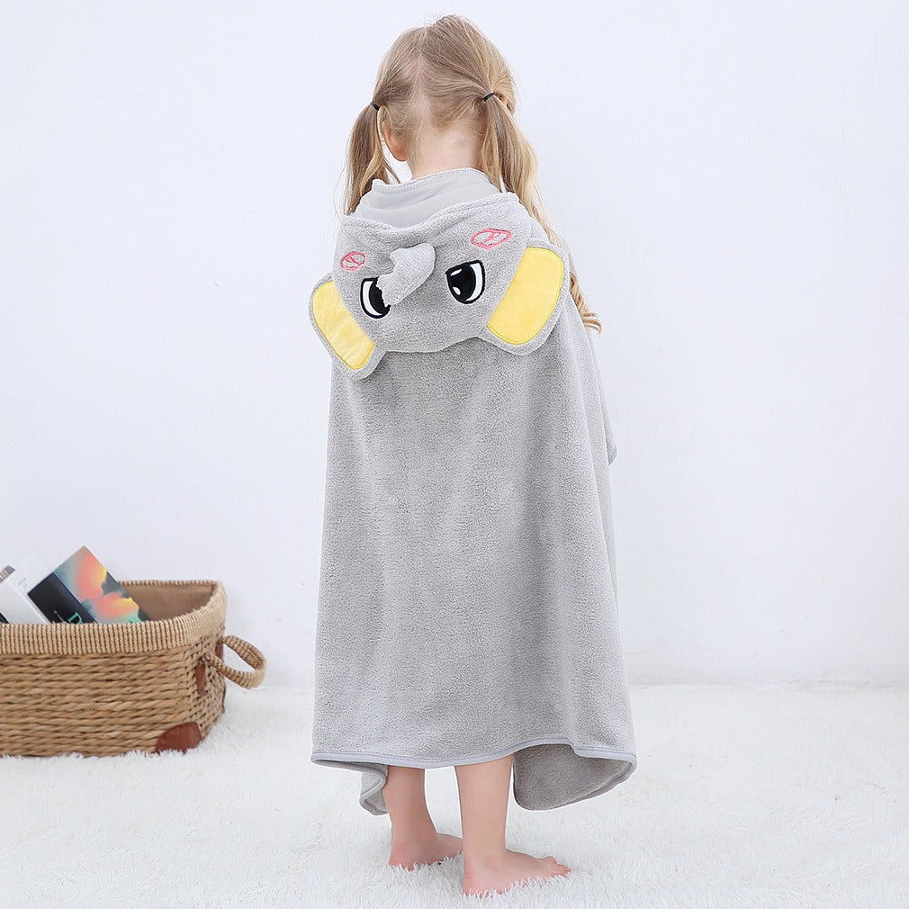 MICHLEY Baby Polyester Brocade Bath Towel Children's Soft Absorbent Beach Towel Children With Hood Bath Towel