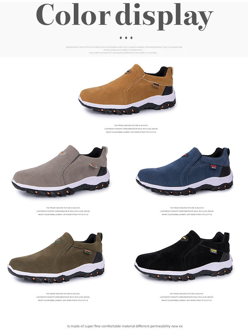 Large Size Men's Shoes Anti-Slip Wear Hiking Shoes Outdoor Low-Top Shoes Breathable Climbing Shoes Casual Sports Shoes