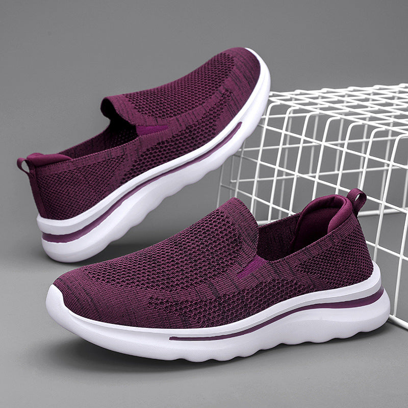 Breathable Mesh Sports Women Walking Jogging Flat Shoes