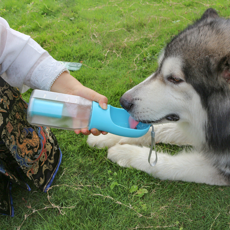 Portable Cat Dog Water Bottle Food Feeder Drinker,bag tray,  3 In 1 Leak-proof Multifunctional Dog Water Bottle Pet Products