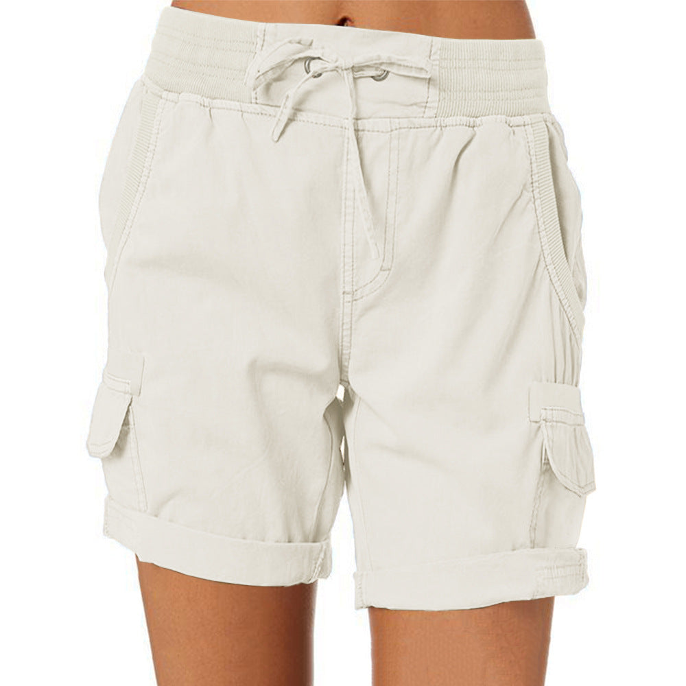 Women's Casual High Waist Cargo Shorts