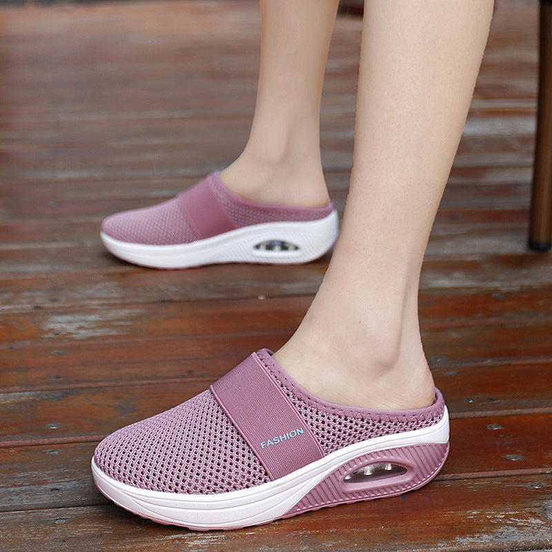 Mesh Slippers Outdoor Air Cushion Shoes Women