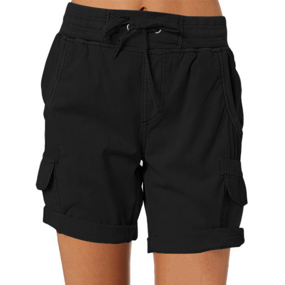 Women's Casual High Waist Cargo Shorts