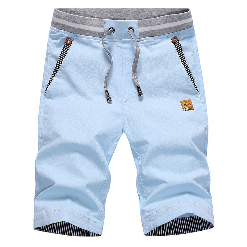 Mens Beach Pants Summer Casual Pants Pure Cotton Quick Drying Mens Shorts Sports Large Beach Pants Men