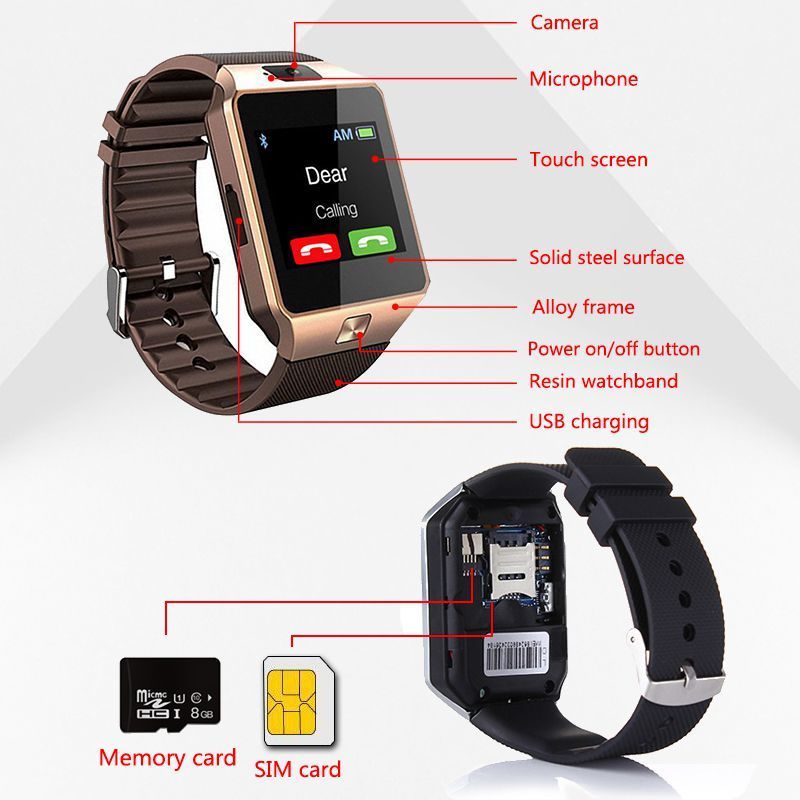 Bluetooth DZ09 Smart Watch Relogio Android smartwatch phone fitness tracker reloj Smart Watches subwoofer women men dz 09