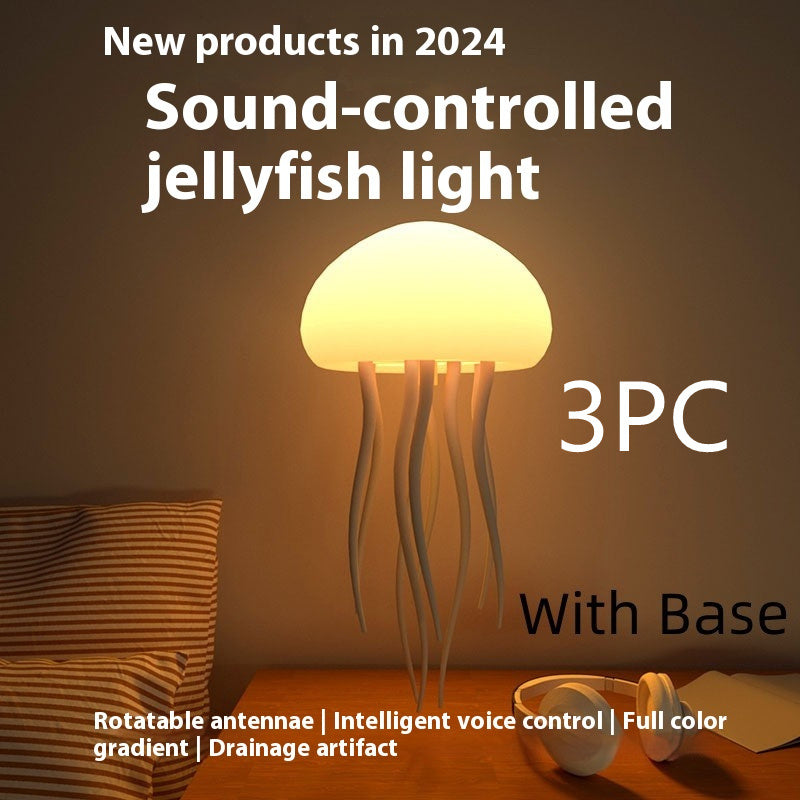 Color Changing Can Be Hung Can Stand Voice Control Jellyfish Lamp