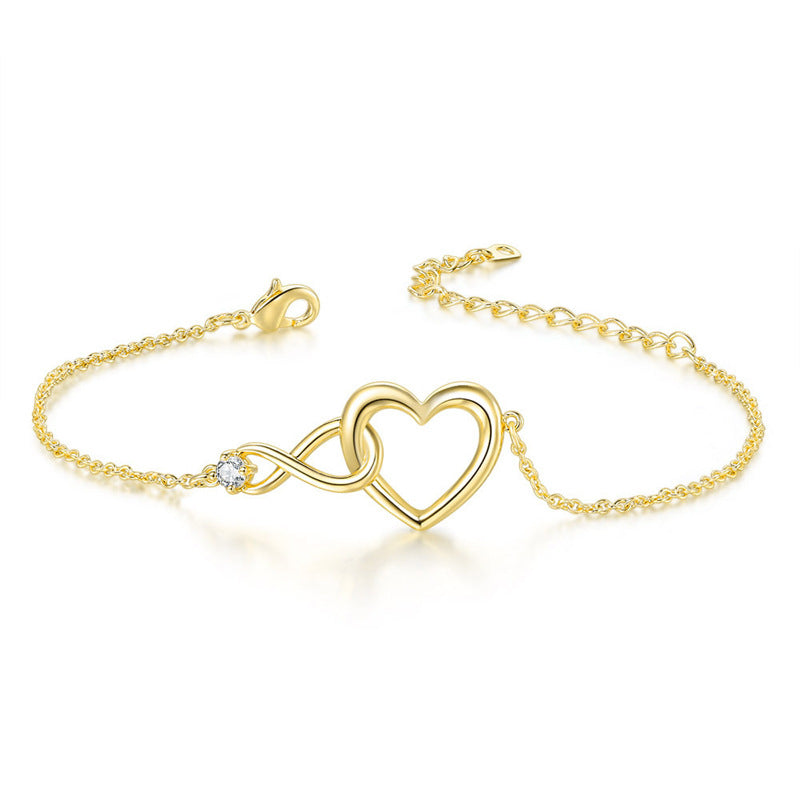 Heart-shape Bracelet Fashion Versatile Love Bracelet Gift For Girlfriend Valentine's Day