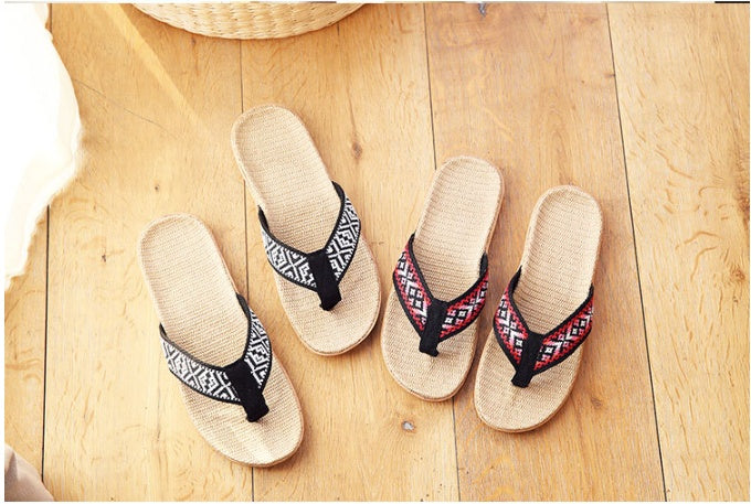 Women's Home Linen Slippers Non-slip Indoor Sandals