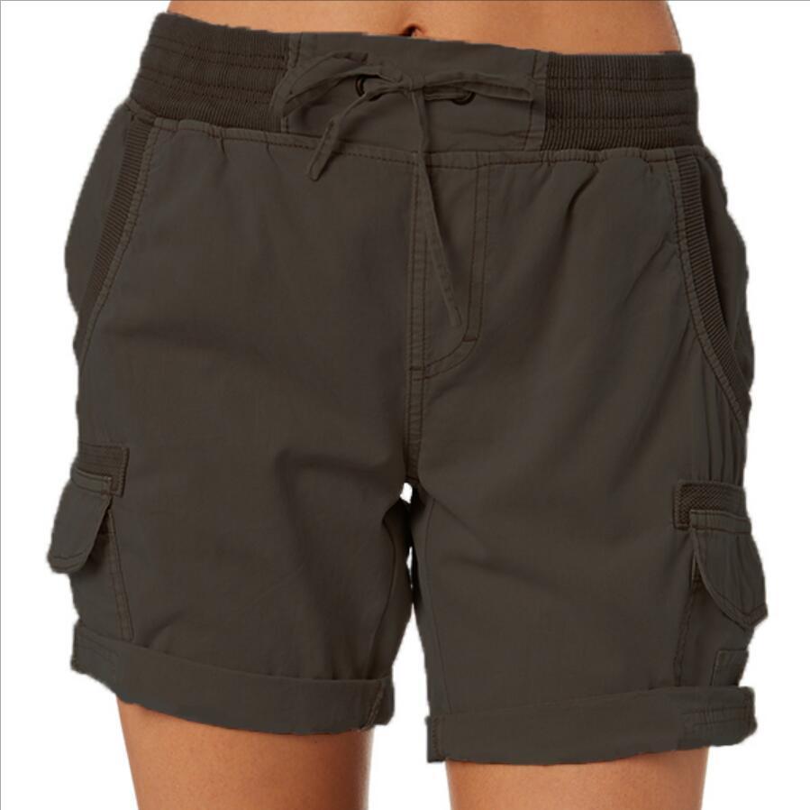 Women's Casual High Waist Cargo Shorts