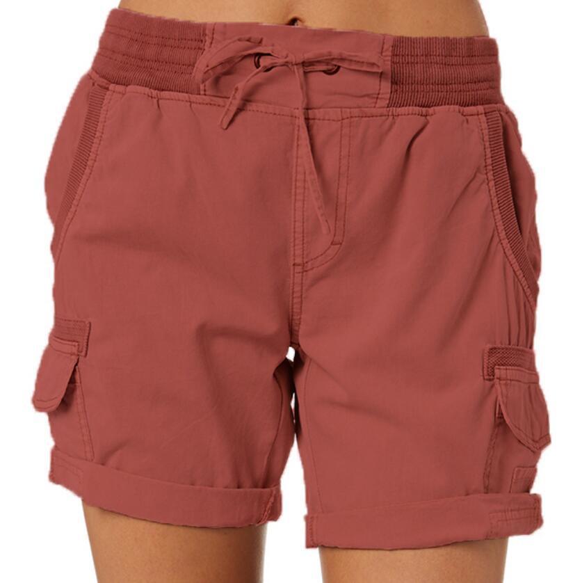 Women's Casual High Waist Cargo Shorts