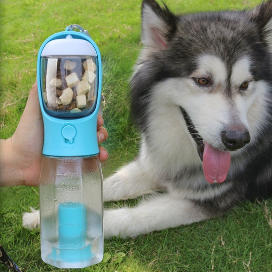 Portable Cat Dog Water Bottle Food Feeder Drinker,bag tray,  3 In 1 Leak-proof Multifunctional Dog Water Bottle Pet Products