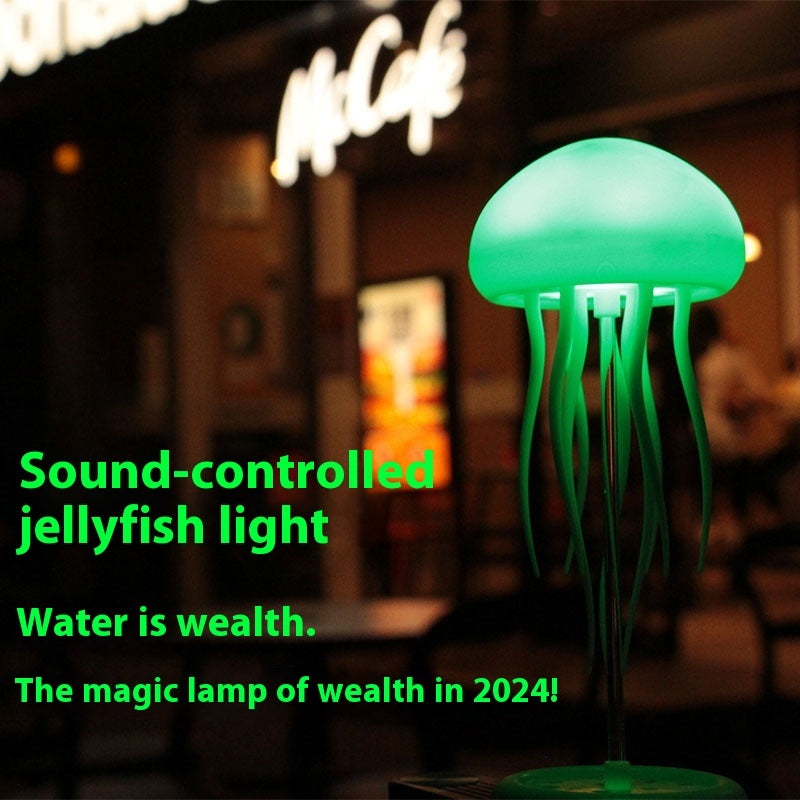 Color Changing Can Be Hung Can Stand Voice Control Jellyfish Lamp