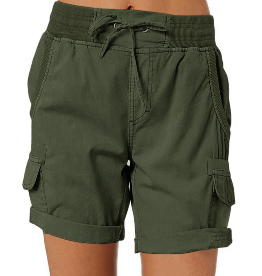 Women's Casual High Waist Cargo Shorts