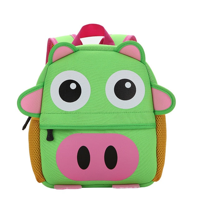 3D Animal Children Backpacks Brand Design Girl Boys Backpack Toddler Kids Neoprene School Bags Kindergarten Cartoon Bag