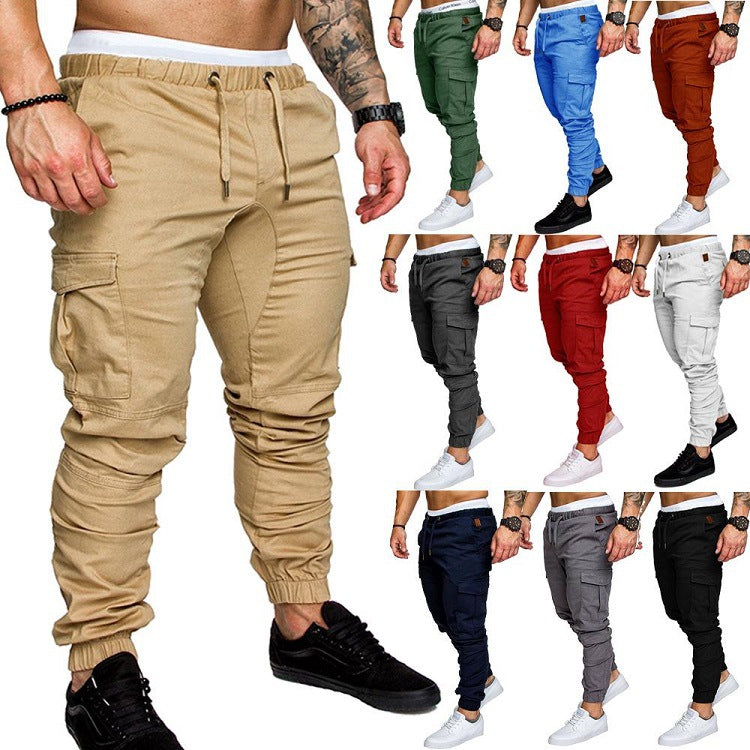 Men's Woven Fabric Casual Pants Drawstring Pants