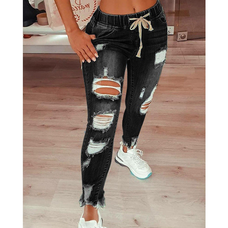 Hot Selling Women'S Jeans Slim Slimming Women'S Jeans Trousers