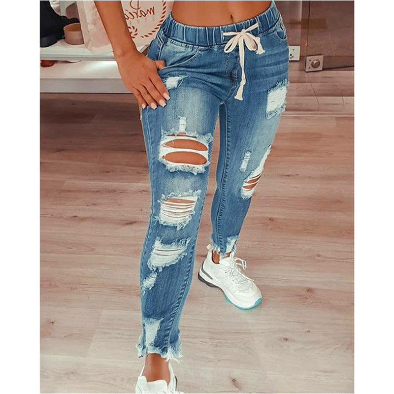 Hot Selling Women'S Jeans Slim Slimming Women'S Jeans Trousers