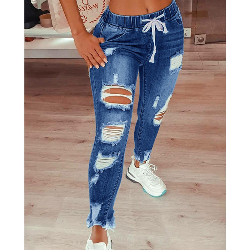 Hot Selling Women'S Jeans Slim Slimming Women'S Jeans Trousers