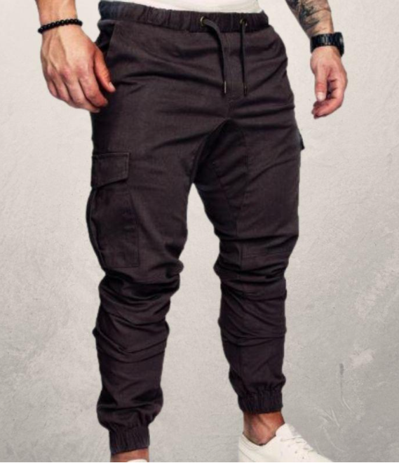 Men's Woven Fabric Casual Pants Drawstring Pants