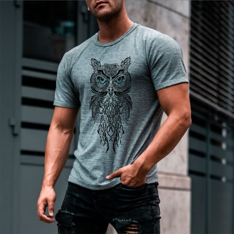 Short Sleeved Shirt Men's A Of Spades Print Crew Neck T Shirt