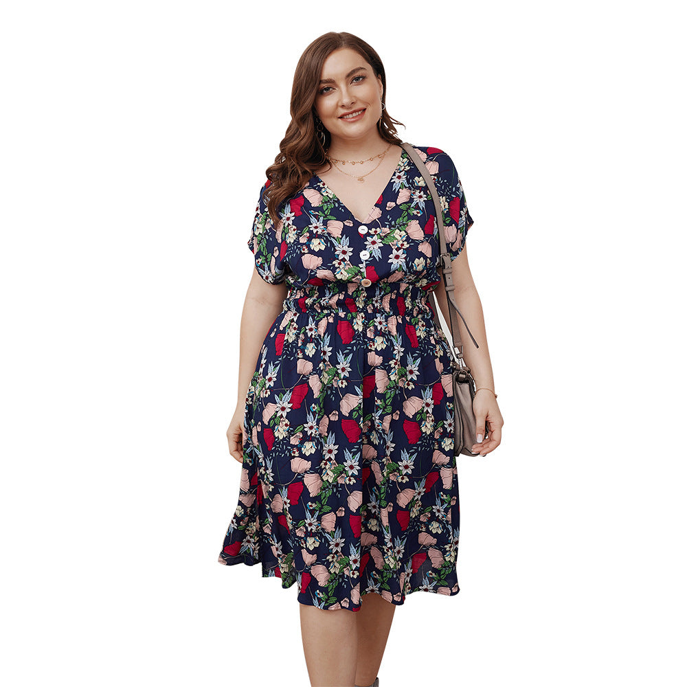 Plus size print dress