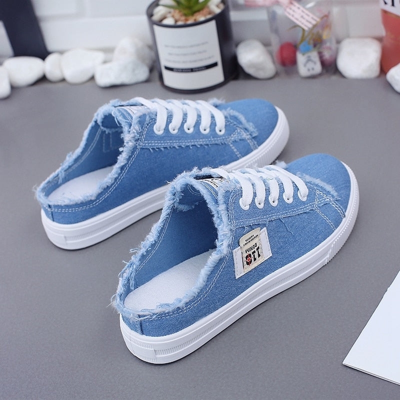 New Spring Summer Women Canvas Shoes flat sneakers women casual shoes low upper lace up white shoes