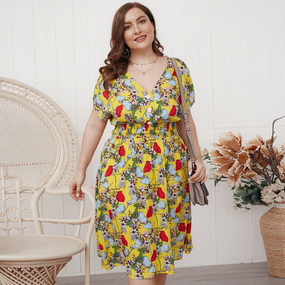 Plus size print dress