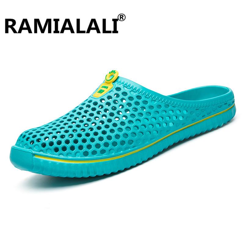 Summer Sandals Men Mesh Shoes Mules Clogs Breathable Beach Slippers Male Water Hollow Aqua Wading Chaussure Homme