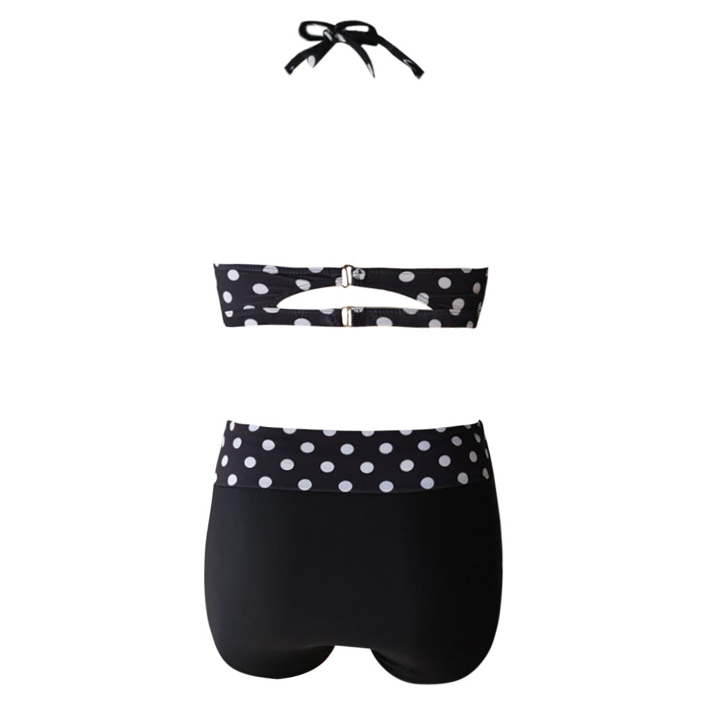 Sexy Bandage Bikinis Women High Waist Bikini Plus Size Women Polka Dot Print Beach Swimwear Swimwear Biquini