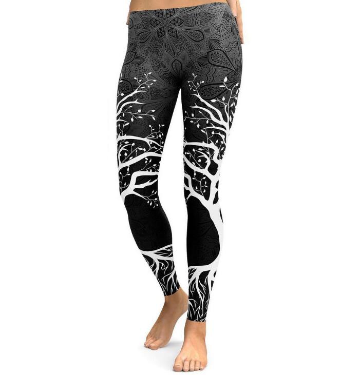 Arrival Tree Digital Printed Leggings Women Hight Waist Plus Size Leggins