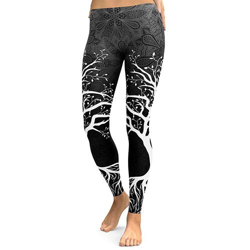 Arrival Tree Digital Printed Leggings Women Hight Waist Plus Size Leggins