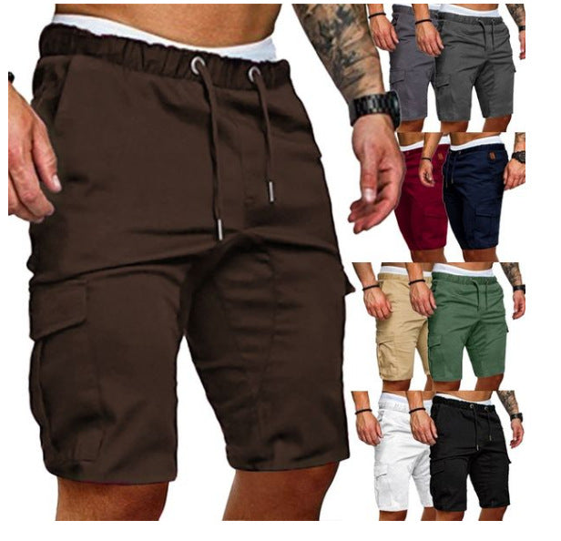 Tight Elastic Pants Men's Cropped Shorts Pants