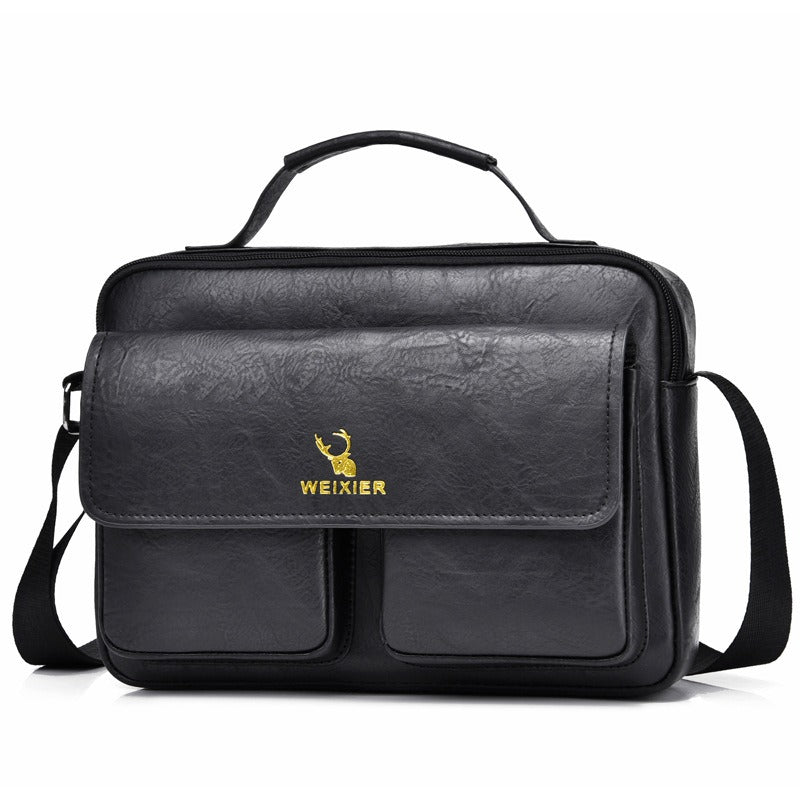 Men's Business Satchel Single Shoulder Bag Cross Body Large Capacity Single Shoulder Leisure Bag Messenger Bag