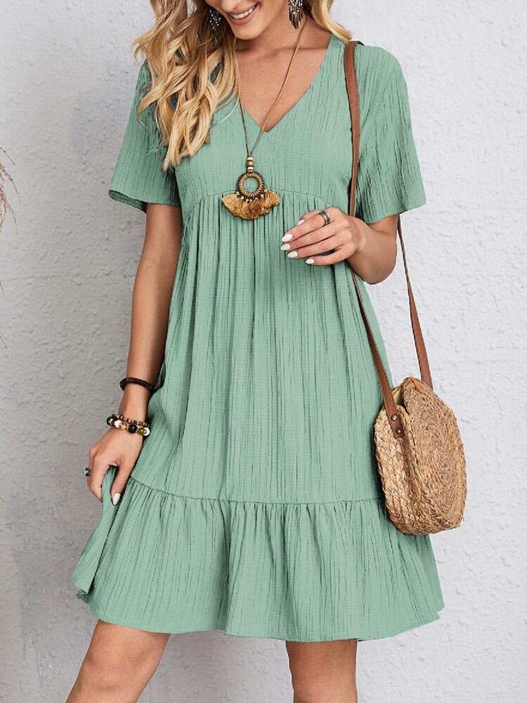 Women's Loose Casual Short-sleeved Corset Dress