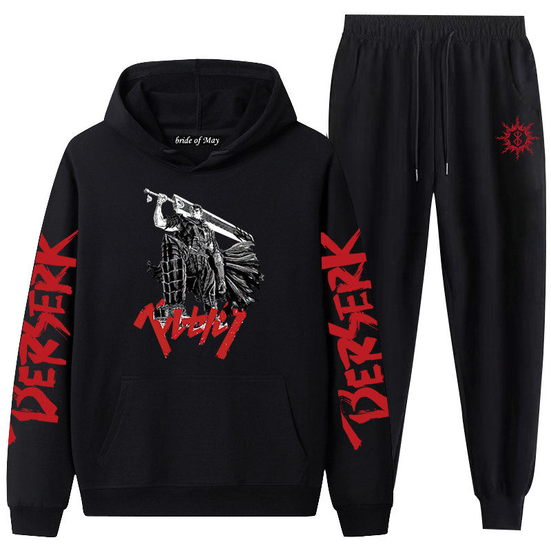 Bersek Sword Wind Legend Couples Sweatshirt Leggings Hooded Suit Men And Women Two-Piece