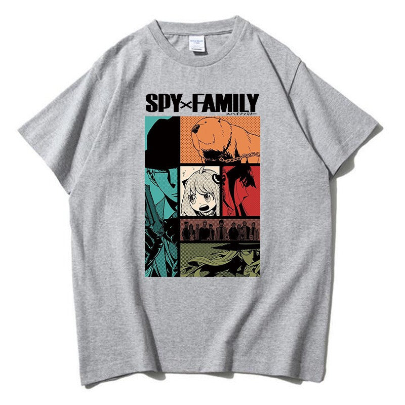 Espionage, Family, Anime, Pullover T Shirt, Loose Summer, Short Sleeve, Men and Women