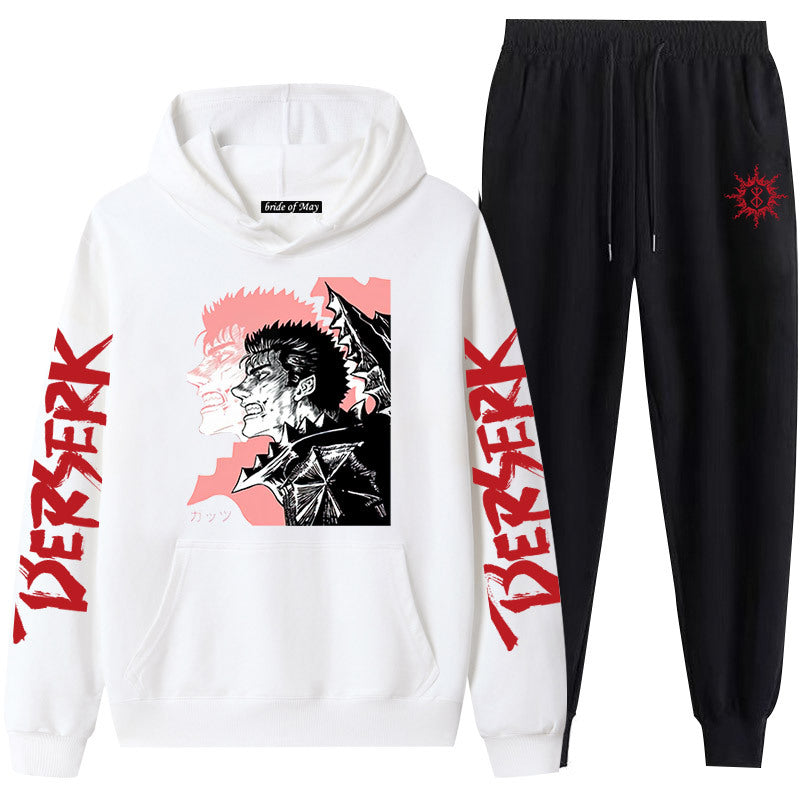 Bersek Sword Legend Couple Sweater Pants Hoodie Set for Men and Women