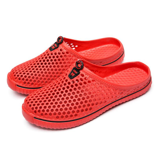 Summer Sandals Men Mesh Shoes Mules Clogs Breathable Beach Slippers Male Water Hollow Aqua Wading Chaussure Homme