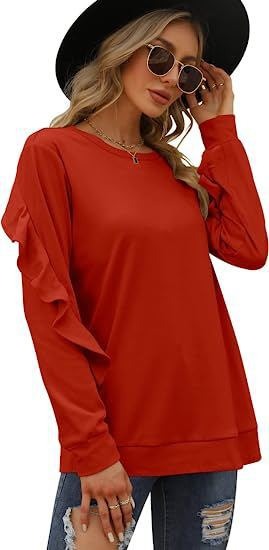 Autumn And Winter New Style Women's Casual Round Neck Sweater Pleated Long Sleeve Blouse