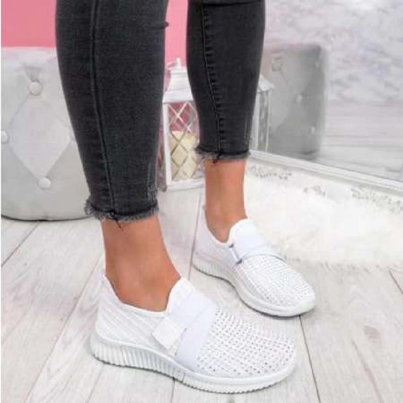 Rhinestone Flat Casual Shoes Women's Plus Size Summer New Sports Shoes