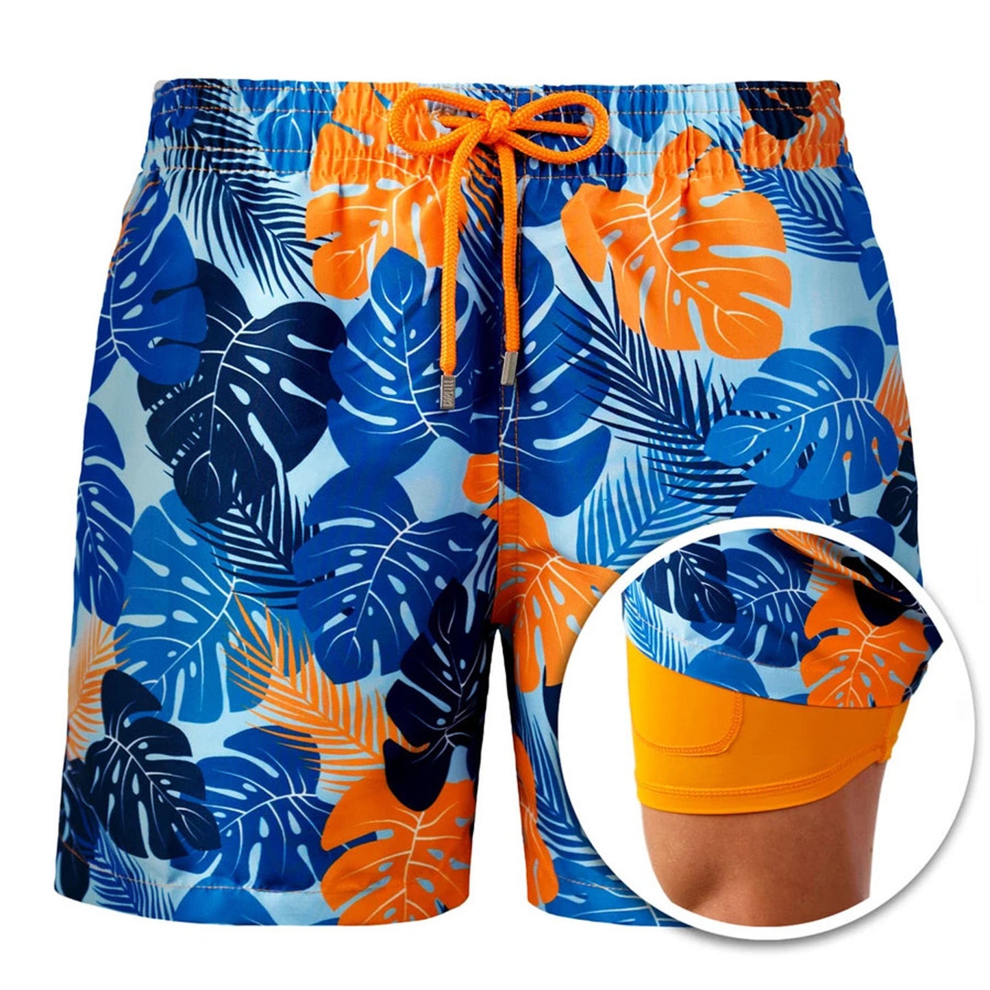 Summer Shorts Men's Beach Pants Sweatpants Printed Double Shorts