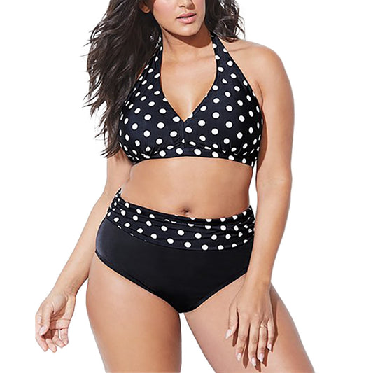 Sexy Bandage Bikinis Damen High Waist Bikini Plus Size Damen Polka Dot Print Beach Bademode Bademode Biquini